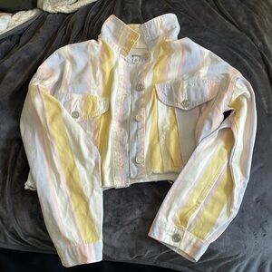 Missguided stripped jean jacket